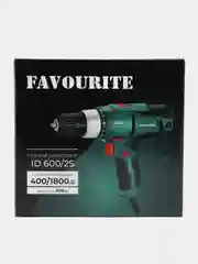 Сетевой шуруповёрт FAVOURITE ID 600/2S, 600 Вт, 2 скорости, 400-1400 об/мин