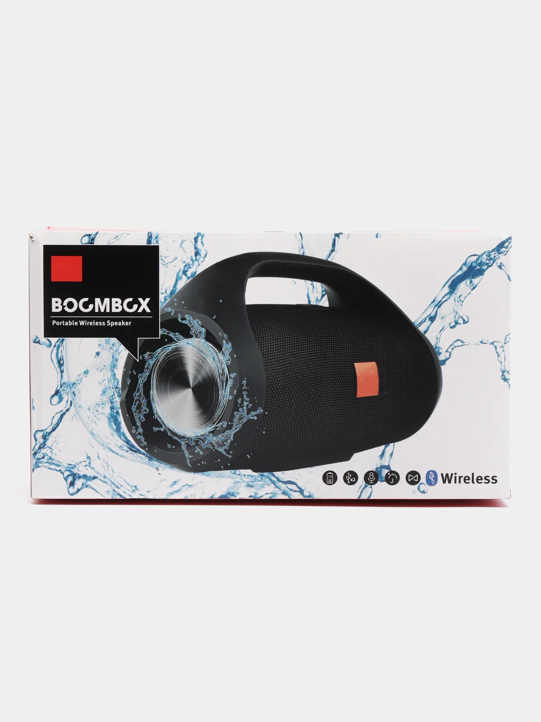 Красный колонка портативная Booms Box Daux, 30 см