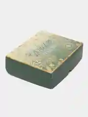 Золотистый хаки коробка подарочная новогодняя