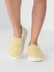 Желтый тапочки домашние теплые