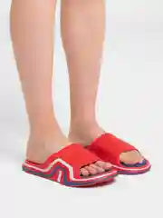 Красный сланцы мужские, сланцы женские на высокой подошве IZI, размеры 36-45