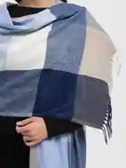 Ледяной шарф женский, зимний шарф , палантин , в клетку,леопард , подарок девушке