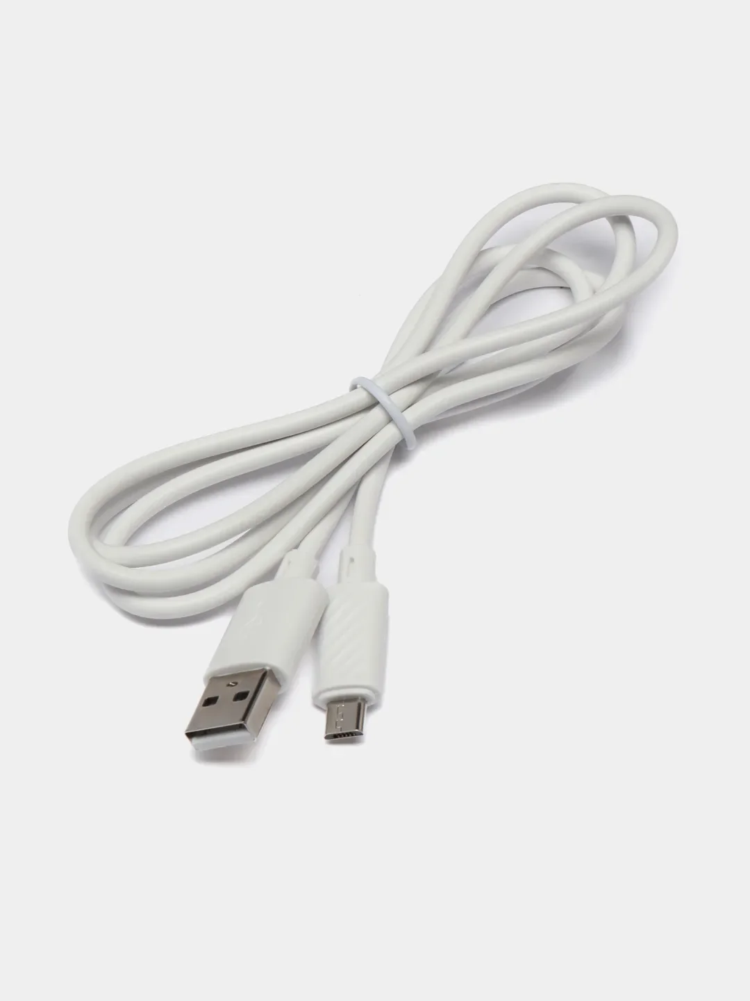 Белый кабель для зарядки Micro-USB, Type-C, Ligthtning USB до 3A Hoco X88 ПВХ 1м