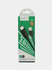 Белый кабель для зарядки Micro-USB, Type-C, Ligthtning USB до 3A Hoco X88 ПВХ 1м