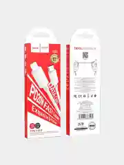 Белый кабель для зарядки Micro-USB, Type-C, Ligthtning USB до 3A Hoco X88 ПВХ 1м