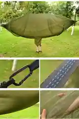 Зеленый гамак закрытый с москитной сеткой