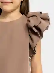 Шоколадный блузка для девочки, праздничная, нарядная,школьная