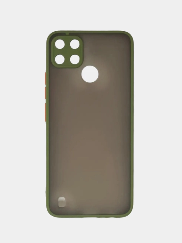 Чехол Realme C21Y / C25Y / Реалми C21Y / C25Y пластиковый, матовый, с цветными кнопками