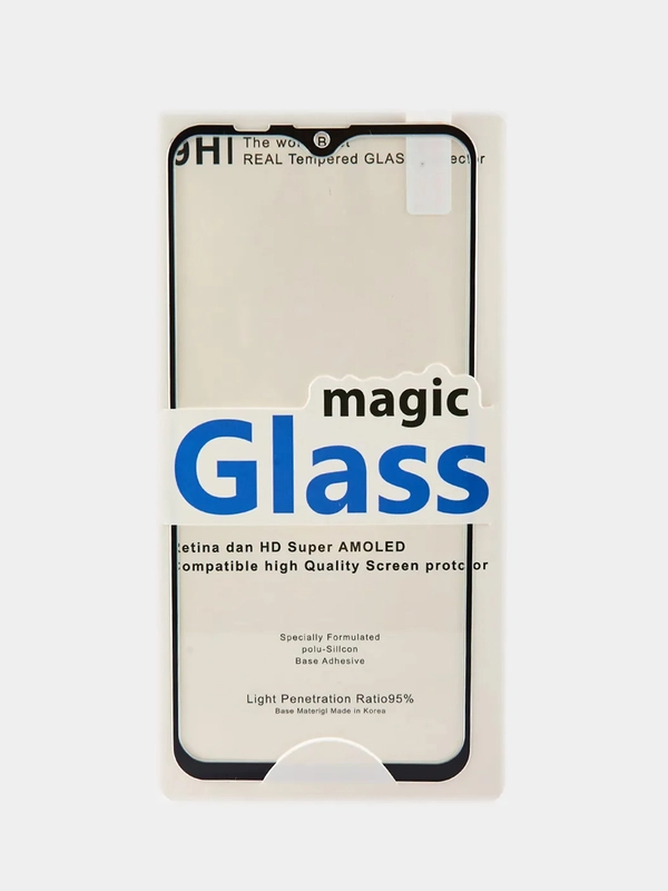 Защитное стекло Samsung Galaxy M20 Galaxy M205F, черный, с окантовкой