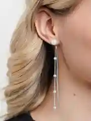 Аметистовый сережки с жемчугом