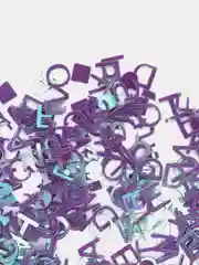 Фиолетовый декоративные стразы "Буквы"
