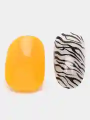 Желтый набор накладных ногтей для дизайна