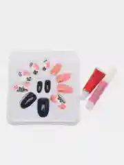 Кораллово-розовый набор накладных ногтей для дизайна