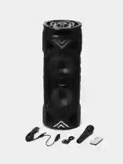 Черный беспроводная портативная музыкальная bluetooth колонка ZQS 6201/3 с подсветкой