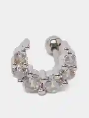 Алый микросерьга ( пирсинг ) "Silver" со стержнем из нержавеющей стали