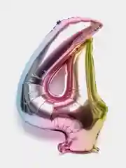 Коралловый меланж воздушный шар "Цифра" 80 см розовый фольгированный для праздника