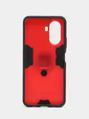 Красный чехол противоударный с кольцом на Huawei Nova Y70 (Хуавей Нова У70)