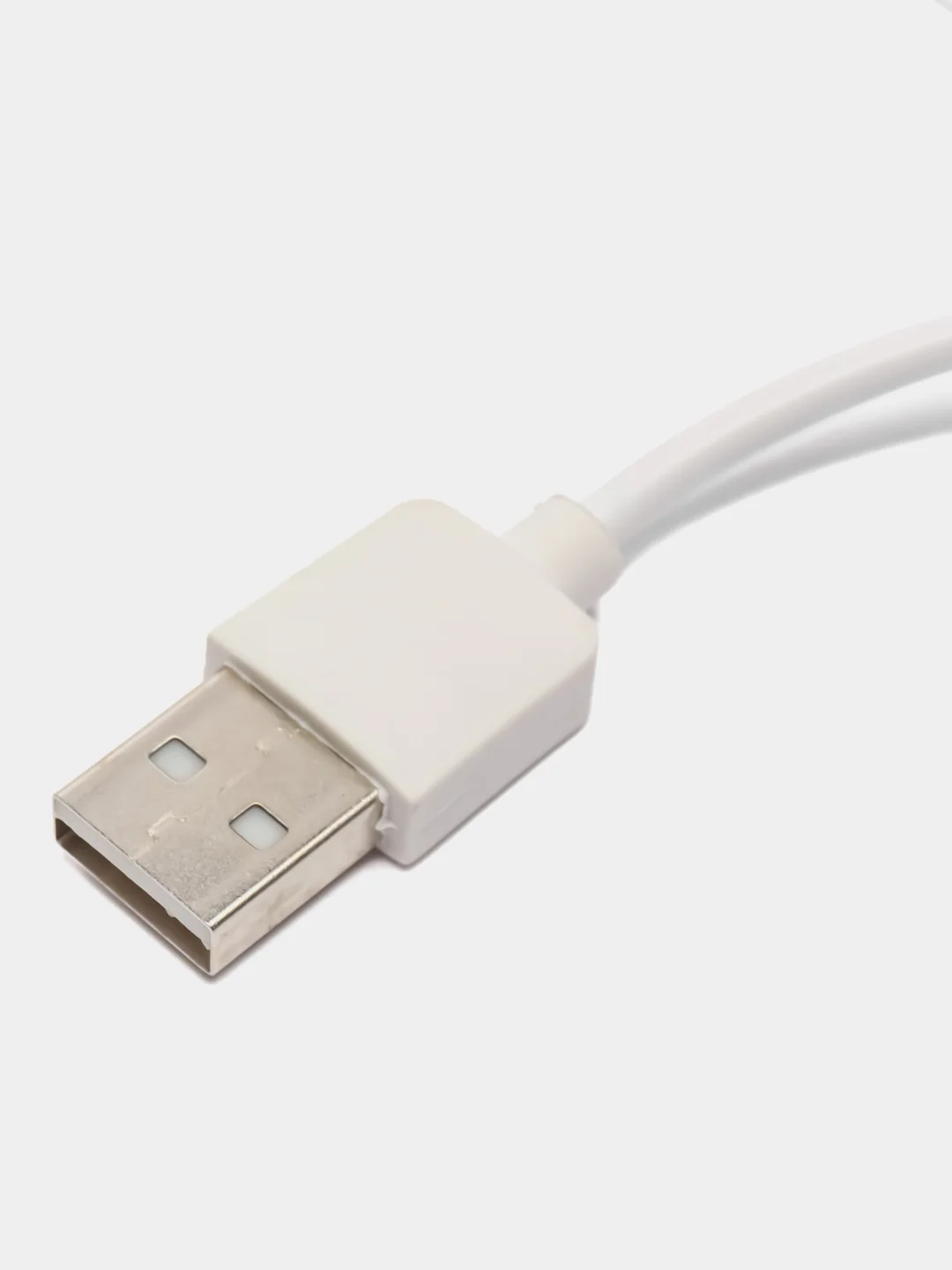 Белый светильник настольный на прищепке, офисный 24LED USB