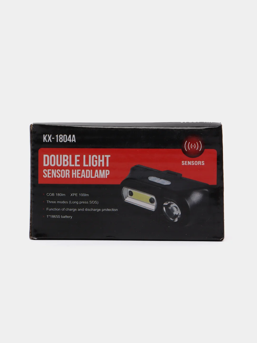 Фонарь налобный аккумуляторный с датчиком движения, с аккумулятором, HEADLIGHT KX-1804
