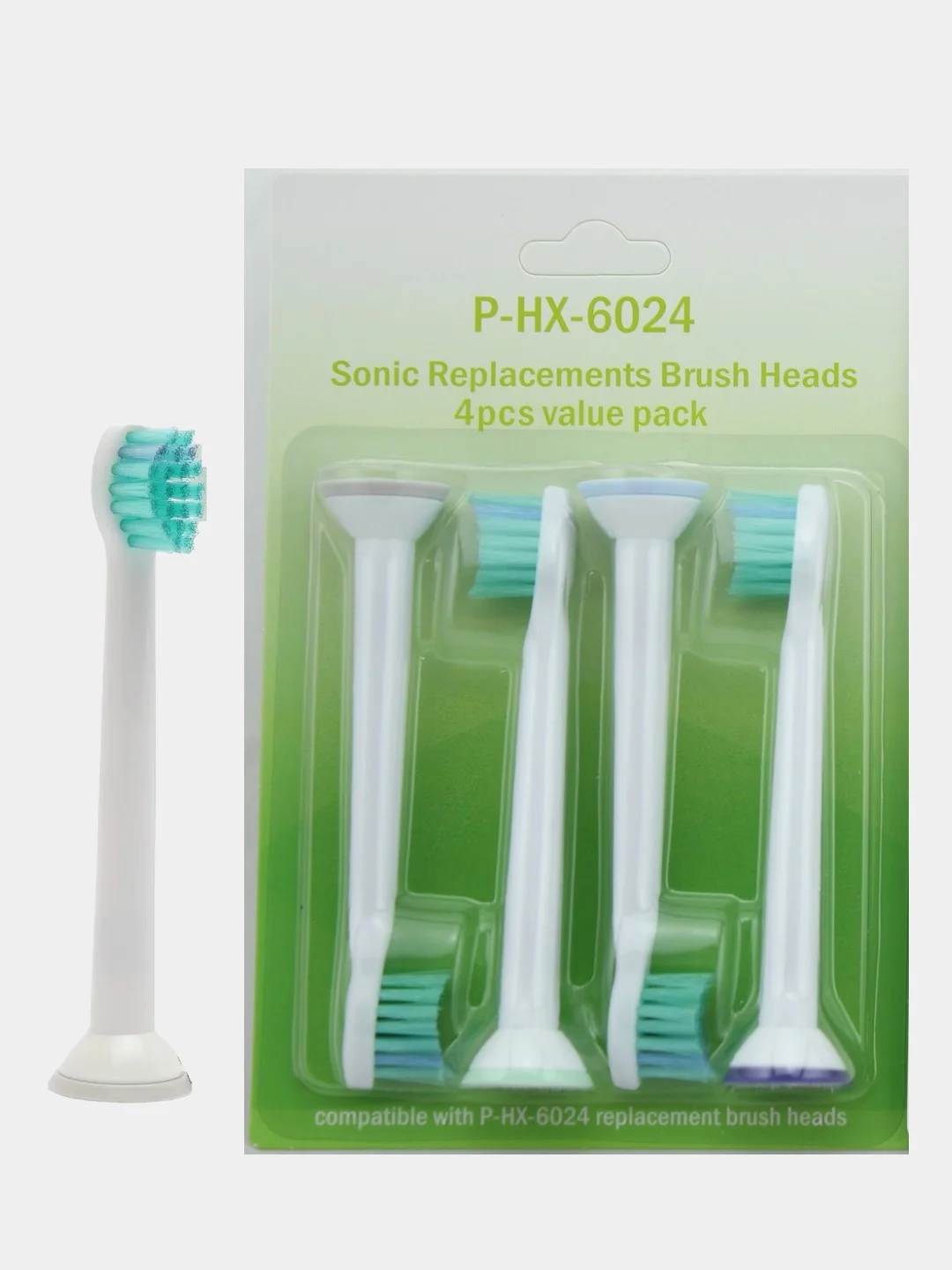Зеленый насадки для электрической зубной щетки Philips Sonicare, сменные