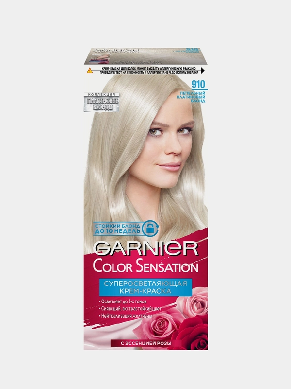 Краска для волос Garnier Color Sensation 910 Пепел Платинов Блонд