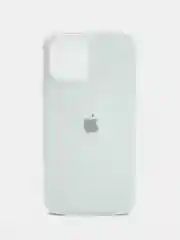 Белый чехол Silicone Case для iPhone 13 / 14, Pro, Pro Max с закрытым низом