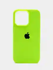 Салатовый чехол Silicone Case для iPhone 13 / 14, Pro, Pro Max с закрытым низом