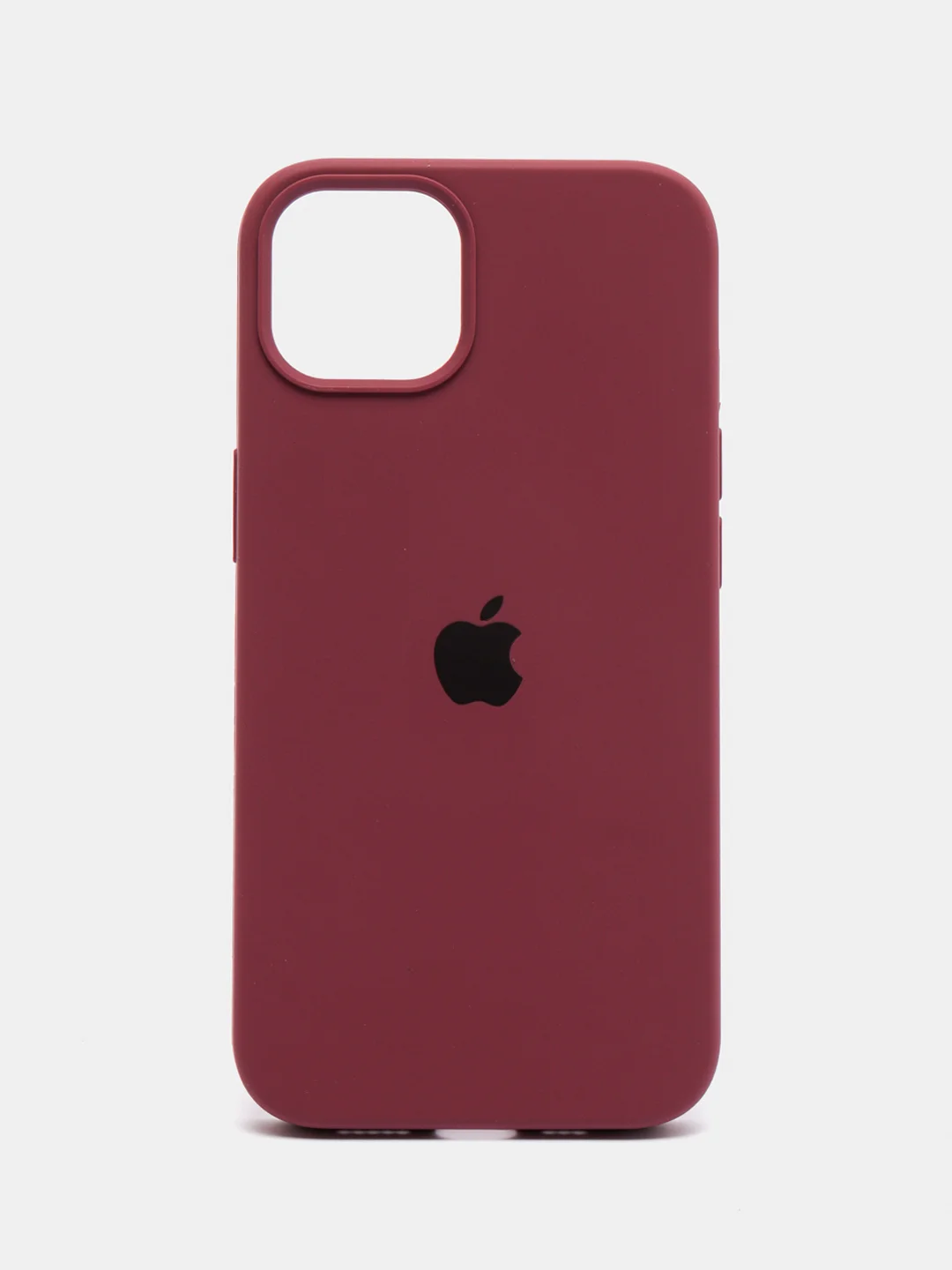 Бордовый чехол Silicone Case для iPhone 13 / 14, Pro, Pro Max с закрытым низом