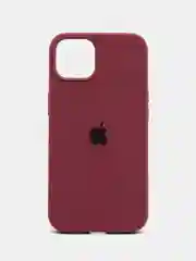 Бордовый чехол Silicone Case для iPhone 13 / 14, Pro, Pro Max с закрытым низом