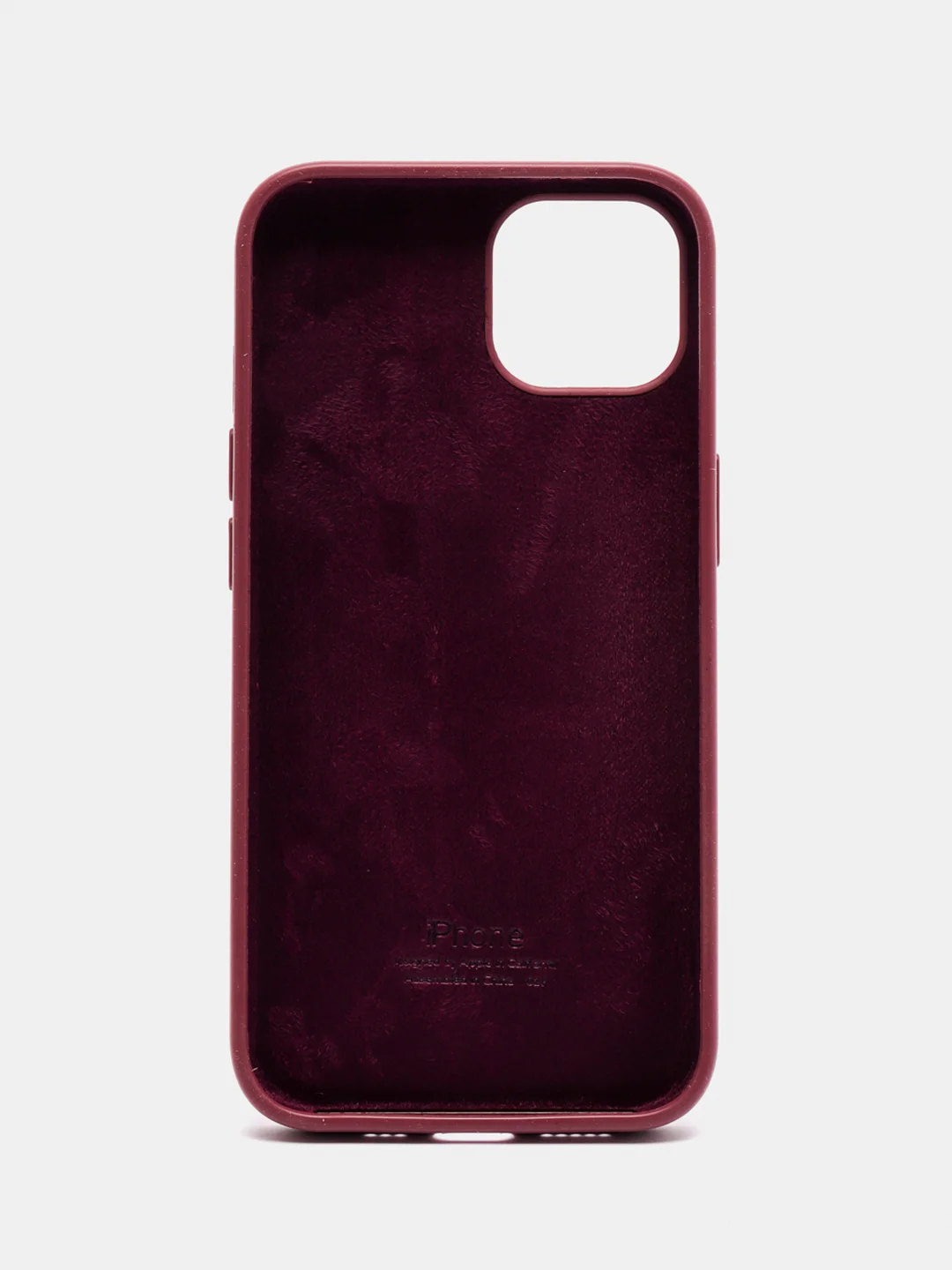 Бордовый чехол Silicone Case для iPhone 13 / 14, Pro, Pro Max с закрытым низом