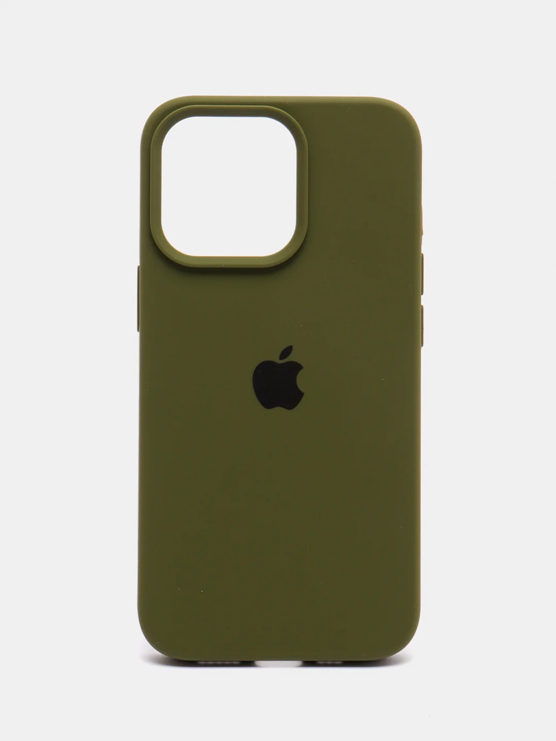 Зелёный хаки чехол Silicone Case для iPhone 13 / 14, Pro, Pro Max с закрытым низом