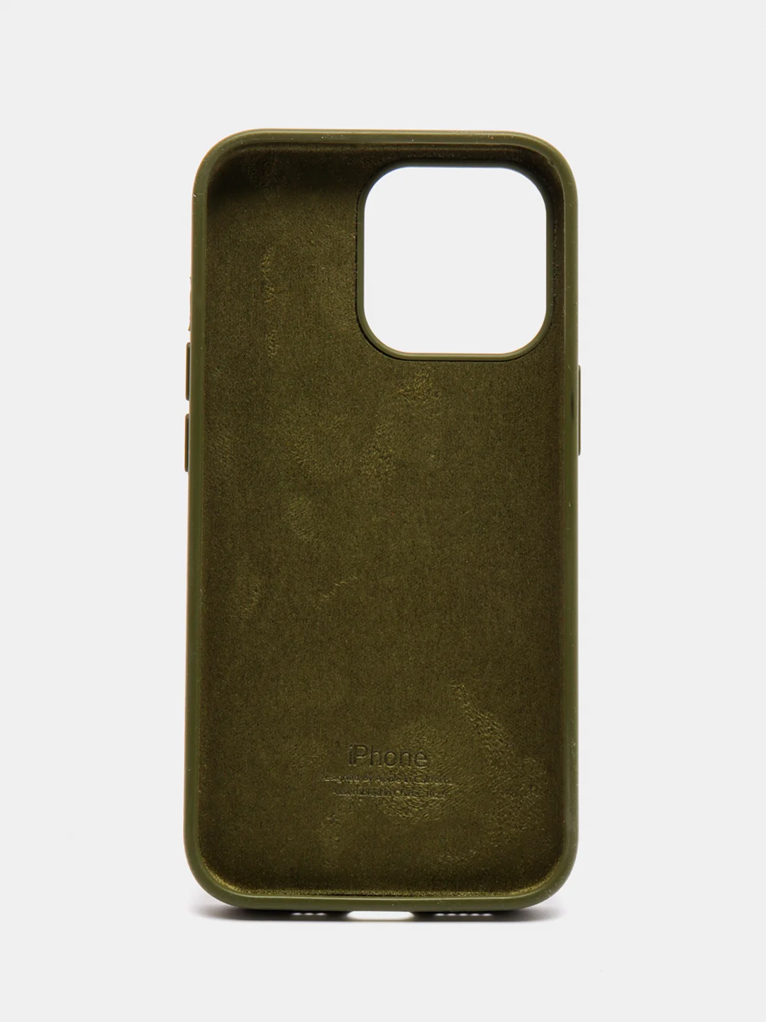 Зелёный хаки чехол Silicone Case для iPhone 13 / 14, Pro, Pro Max с закрытым низом