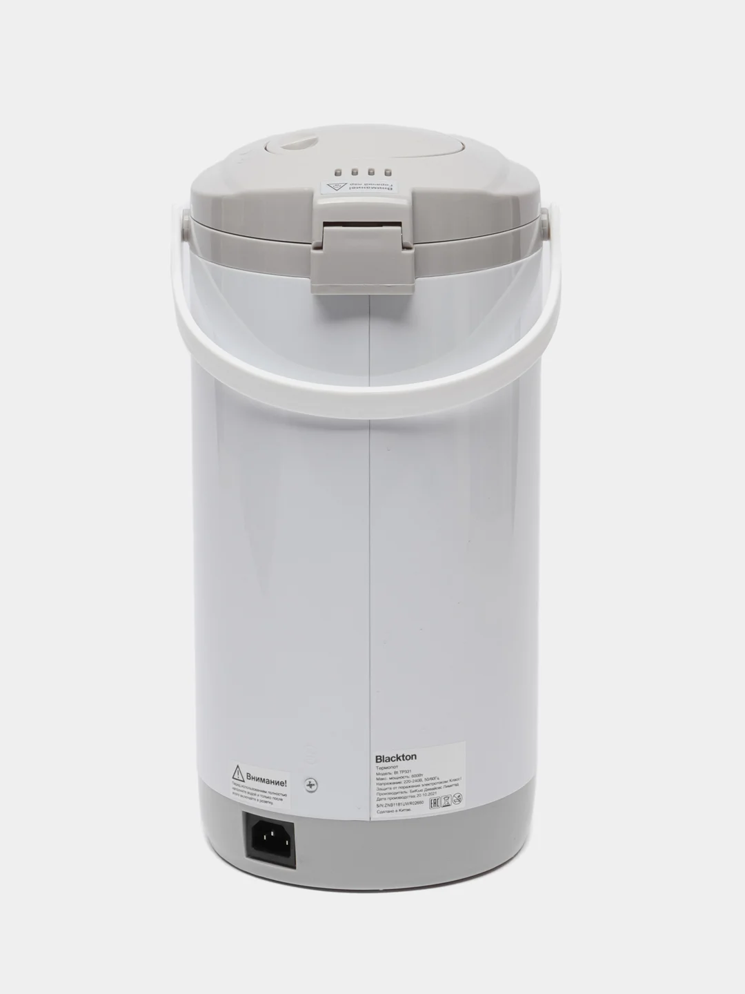 Белый термопот электрический Blackton BT TP331, 600 Вт / 3 л, чайник-термос