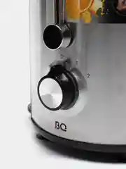 Серый электрическая соковыжималка центробежная BQ J1004, 2 СКОРОСТИ, 1500 Вт, СИСТЕМА КАПЛЯ-СТОП