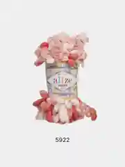 Коралловый меланж пряжа Alize puffy