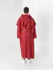 Бордовый мантия с капюшоном, карнавальный костюм священника средневекового монаха на Хеллоуин
