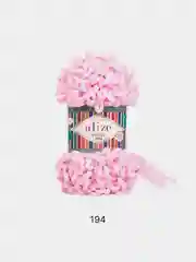 Розовый пряжа Alize Puffy Fine, маленькие петельки, микрополиэстер, 100 г, 14 м