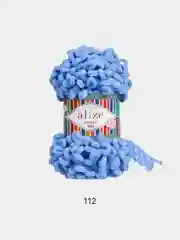 Небесно-голубой пряжа Alize Puffy Fine, маленькие петельки, микрополиэстер, 100 г, 14 м