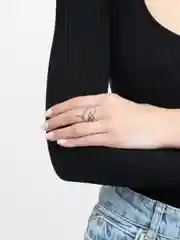 Серебряный кольцо "Скелет рыбы-меч"