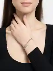 Серебряный браслет на руку "Мишка", женский
