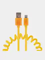 Оранжевый кабель для зарядки Micro USB