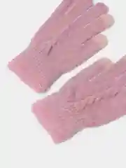 Розовый перчатки женские теплые, сенсорные