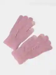 Розовый перчатки женские теплые, сенсорные