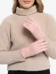 Коралловый перчатки женские теплые, сенсорные