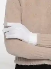 Белый перчатки женские теплые, сенсорные