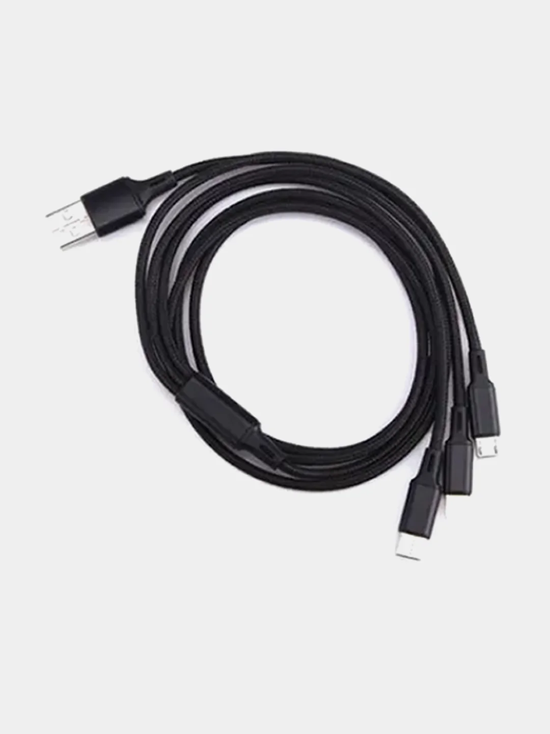 Черный кабель для зарядки/ кабель micro usb/ type-c/ lightning (8 pin) айфон