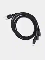 Черный кабель для зарядки/ кабель micro usb/ type-c/ lightning (8 pin) айфон
