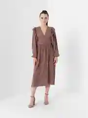 Бежевый платье DRES 00