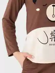 Коричневый пижама женская, хлопок