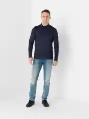 Темно-синий водолазка мужская